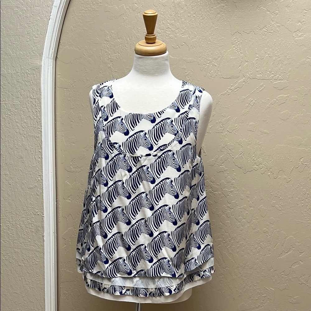 Peter Som for Anthropologie Zebra Print Blouse